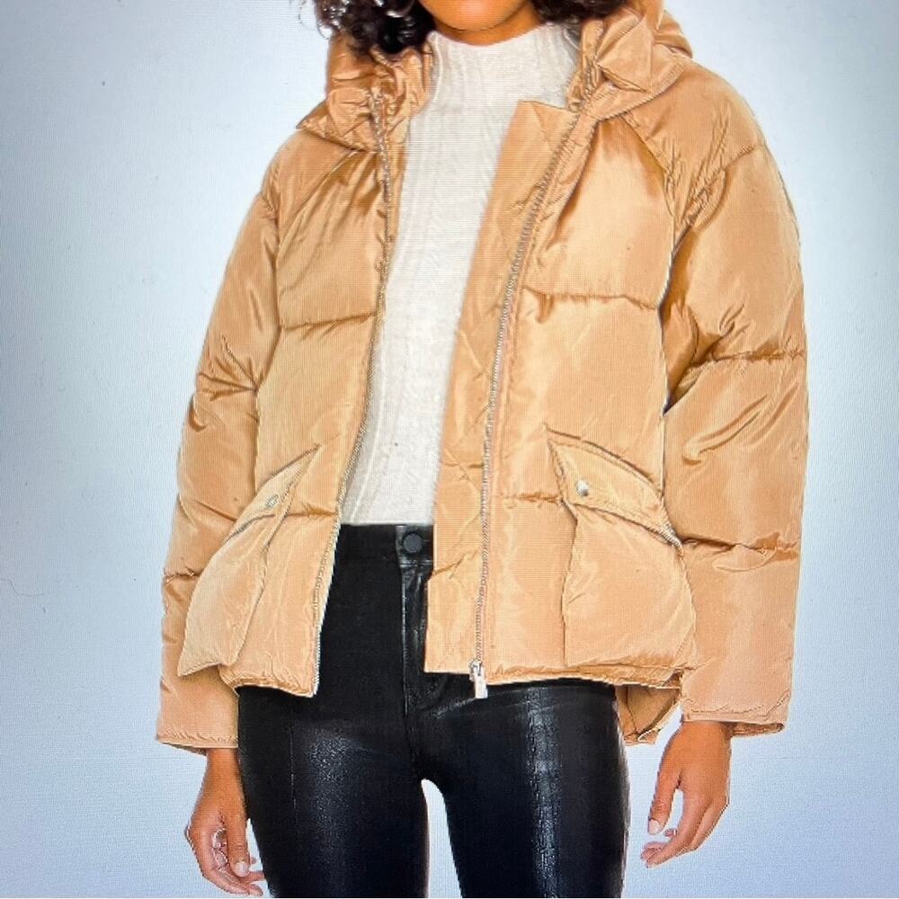 Toast Society Pluto Puffer Hooded Jacket Small Peach